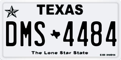 TX license plate DMS4484