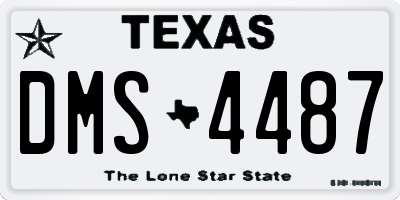 TX license plate DMS4487