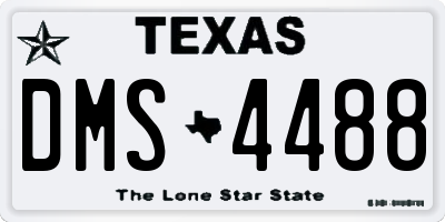 TX license plate DMS4488