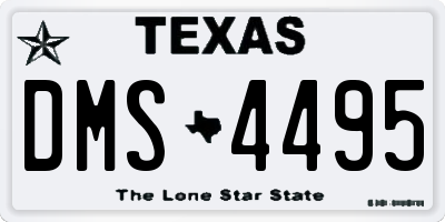 TX license plate DMS4495