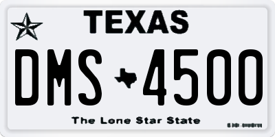 TX license plate DMS4500