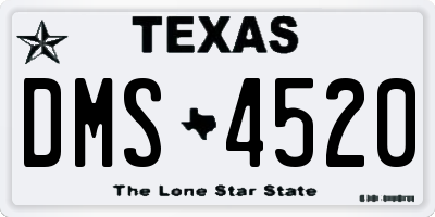 TX license plate DMS4520