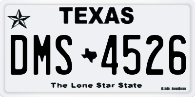 TX license plate DMS4526