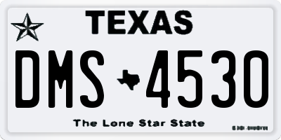 TX license plate DMS4530