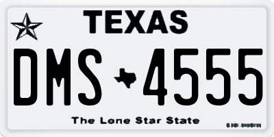 TX license plate DMS4555