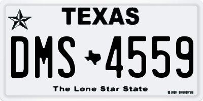 TX license plate DMS4559