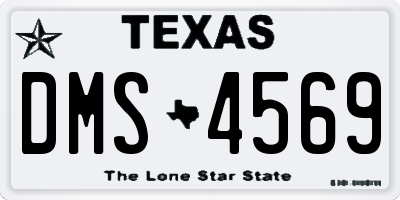 TX license plate DMS4569