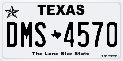 TX license plate DMS4570