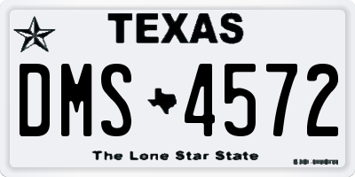 TX license plate DMS4572