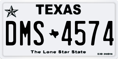 TX license plate DMS4574