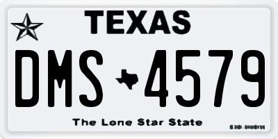 TX license plate DMS4579