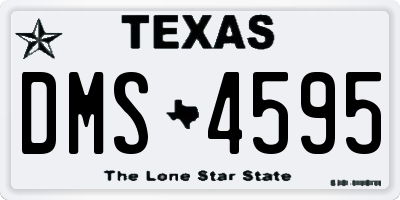 TX license plate DMS4595