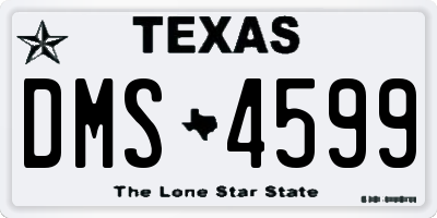 TX license plate DMS4599