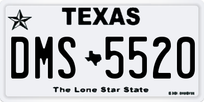 TX license plate DMS5520