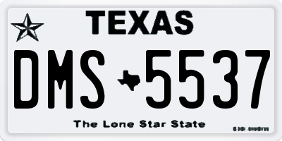 TX license plate DMS5537