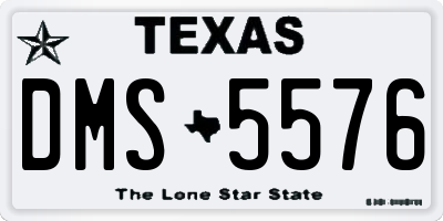 TX license plate DMS5576