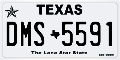 TX license plate DMS5591