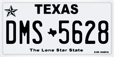 TX license plate DMS5628