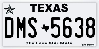 TX license plate DMS5638