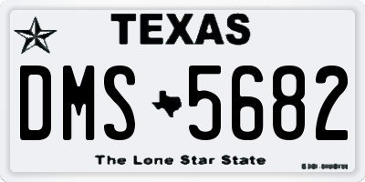 TX license plate DMS5682