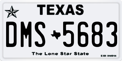 TX license plate DMS5683