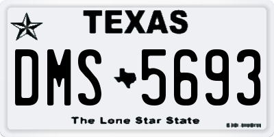 TX license plate DMS5693