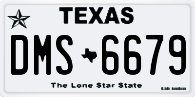 TX license plate DMS6679