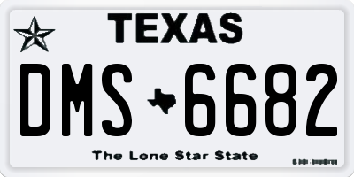 TX license plate DMS6682