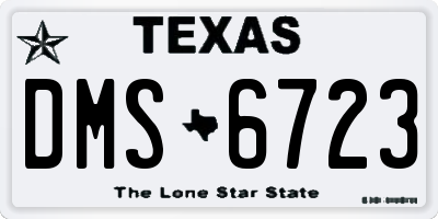 TX license plate DMS6723