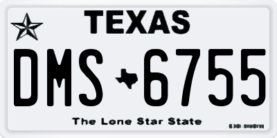 TX license plate DMS6755