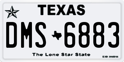 TX license plate DMS6883