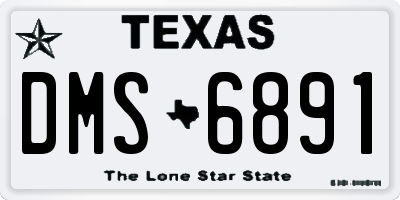 TX license plate DMS6891