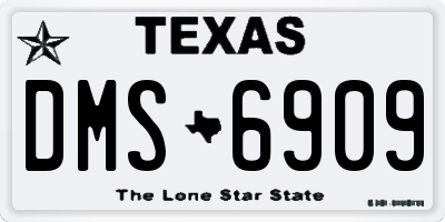 TX license plate DMS6909