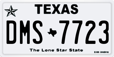 TX license plate DMS7723