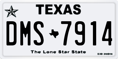 TX license plate DMS7914