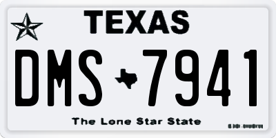 TX license plate DMS7941