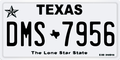 TX license plate DMS7956