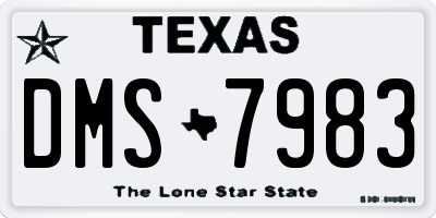 TX license plate DMS7983