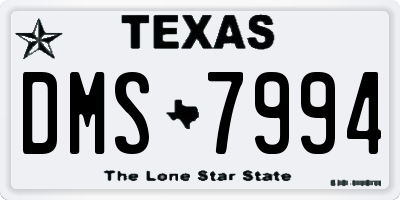 TX license plate DMS7994