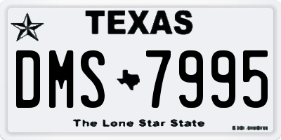 TX license plate DMS7995