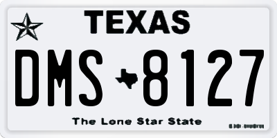 TX license plate DMS8127