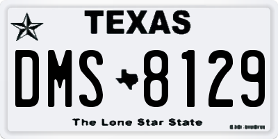 TX license plate DMS8129