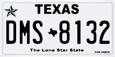 TX license plate DMS8132