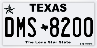 TX license plate DMS8200