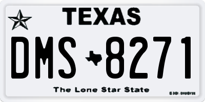 TX license plate DMS8271