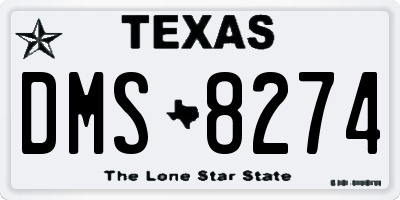 TX license plate DMS8274