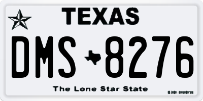 TX license plate DMS8276