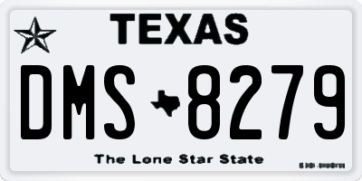 TX license plate DMS8279