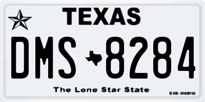 TX license plate DMS8284