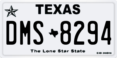 TX license plate DMS8294